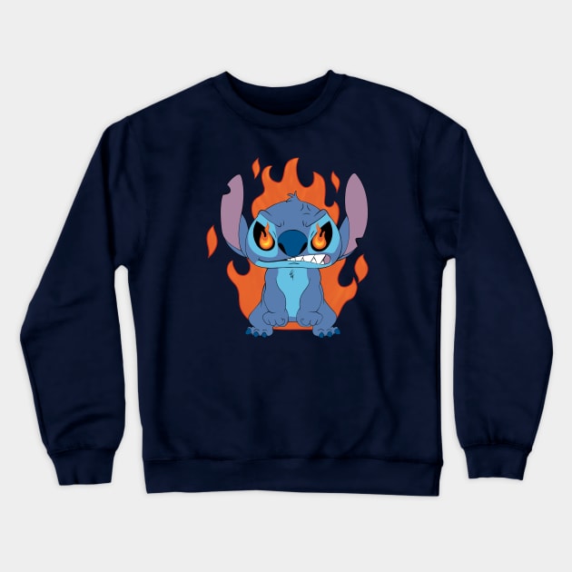 Angry Stitch Crewneck Sweatshirt by Nykos